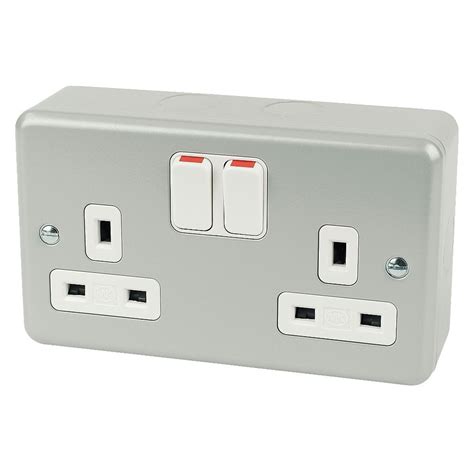 metal box plug socket|screwfix electric plug sockets.